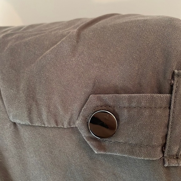 Dalia Anorak Jacket SZ 3X Olive Green Drawstrings Open Front Stretchy Lined - Picture 11 of 14